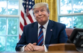 El presidente estadounidense, Donald Trump, en conferencia de prensa, en la Casa Blanca, después de la firma del acuerdo migratorio entre Guatemala y EEUU, el pasado viernes 26 de julio Jim Lo Scalzo/EFE
